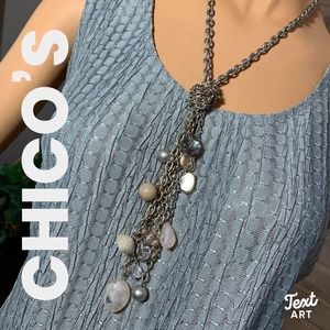 Chico's pendant necklace knotted strands chain